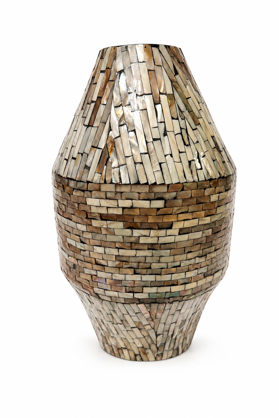 Natural Shell Mosaic Decorative Vase